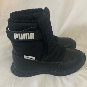 8-20 Kids girls black shoes boots lined 13 C